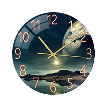 EGNMCR Alarm Clocks for Bedrooms, Clocks for Living Room Living Room Digital Wall Clock Acrylic Mute Clock wall clock