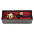 thumbnail image 1 of Alliage Tibétain Bouddhisme Six Mots Mantra Manivelle Roue de Prière Bouddhiste (Or), 1 of 11