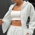 thumbnail image 4 of Timegard Womens Sets 2 Piece Sweatsuits Zip up Hooded Long Sleeve Jackets Drawstring Wide Leg Pants with Pockets Outfits, 4 of 6