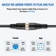thumbnail image 3 of EWAY 4 Pin Aviation Female to RCA Female Adapter Cable M12 4-Pin to RCA Video AV DC Female Connector Wire RCA to 4-PIN Monitor/Camera Adapter Video Cable for Car Backup Camera, 3 of 5