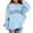 Sky Blue, variant on Aocisk Stylish Girls Pullover Hoodies Long Sleeve Casual Sweatshirts Comfortable Kids Outerwear For Autumn Winter Seasons Black 11-12 Years