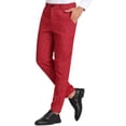 thumbnail image 4 of INSPIRE CHIC Men's Casual Geometric Printed Color Block Flat Front Dress Pants 30 Red, 4 of 7