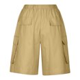 thumbnail image 5 of Timegard Cargo Shorts for Women Elastic High Waisted Drawstring Athletic Walking Shorts with Multi-pockets, 5 of 5
