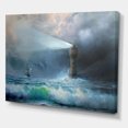 thumbnail image 3 of Designart Lighthouse Shining Light During Stormy Night II Canvas Wall Art, 3 of 4
