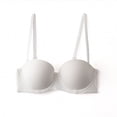 thumbnail image 3 of Womens Bralettes Full-Coverage Bra Feature V-Neck Strapless Bra Style W-274 White 70A, 3 of 3
