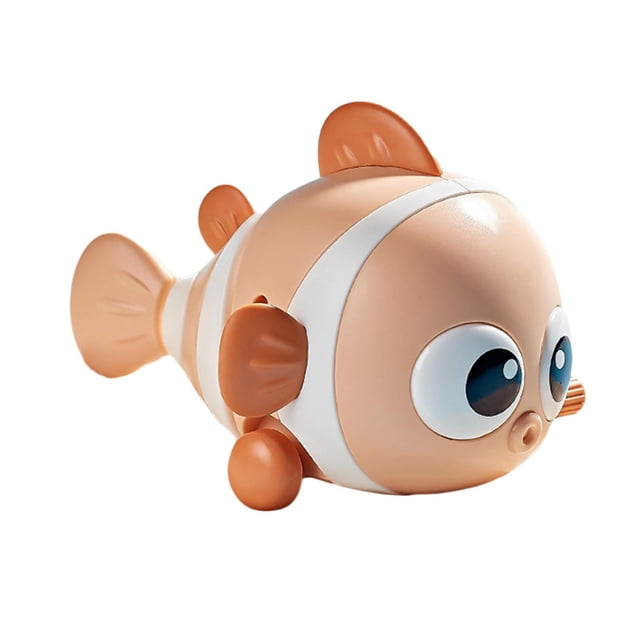 Windup Fish Bathtub Toy Bathtime Gift Clockwork Swimming Water Toy for Kids Brown