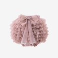 thumbnail image 2 of Robes Filles Tutu Été Pompon Couleur Unie Jupe Fesses Robe Fille Beige 12-18, 2 of 4