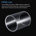 thumbnail image 4 of Unique Bargains 70mm ID 80mm OD 100mm  Clear Acrylic Pipe Rigid Round Tube for Lighting, Models, Plumbing, Crafts, 4 of 4