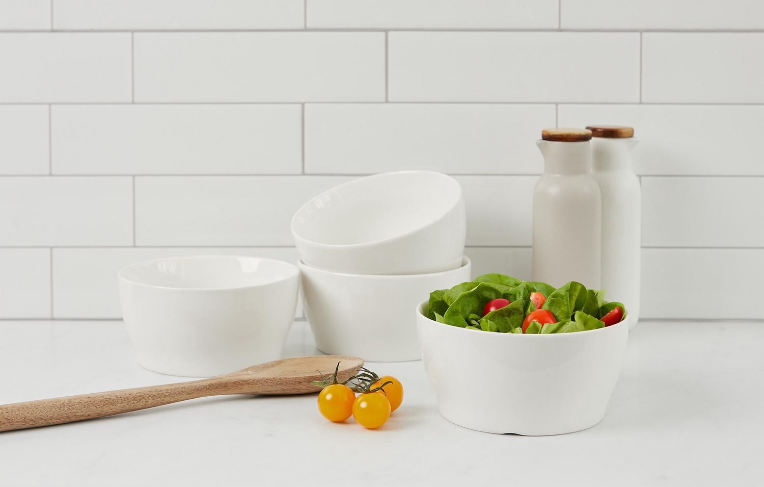 Safdie & Co. Ensemble Bols Celeste Porcelaine 4MCX Blanc