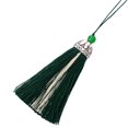 thumbnail image 4 of Tassel Keychain Hanging Pendant Exquisite Key Chain Lovely Retro Vintage Keys Ring with Lanyard Auto Accessories Bag Backpack Silver Gray, 4 of 6