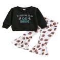 thumbnail image 1 of Baby Boys 2PCS Pants Sets Long Sleeve Round Neck Sweatshirt Tops Solid Color Pants Sets, 1 of 7