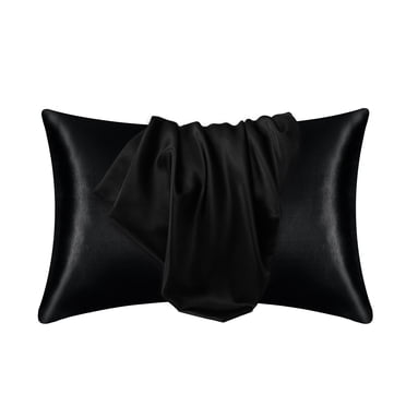 TopLLC 2 Pcs Silk Pillow Cases, 20x30 inch Soild Color Satin Pillow Cover with Envelope Closure, Soft Silky Breathable Wrinkle-Free Cooling Pillowcase Beauty Sleep Bed Pillow Cover for Hair and Skin