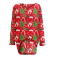 thumbnail image 3 of Long Cardigan de Noël Col Rond Chandails en Molleton pour Femmes Imprimé Élan Mignon Manches Longues Chemises d'Automne Cols Décontractés Chandail Tops en Solde, 3 of 5