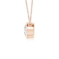 thumbnail image 2 of Angara Collier en Diamant Naturel - Collier Solitaire en Diamant Rond Serti Clos en Or Rose 14 K pour Femmes, 2 of 10