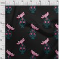 thumbnail image 2 of oneOone Cotton Silk Fabric Leaves|Bird & Floral Block Print Fabric BTY 42 Inch Wide, 2 of 4