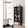 thumbnail image 2 of VASAGLE Bookshelf, 23.6 Inches Wide, 5-Tier Open Bookcase with Adjustable Storage Shelves, Floor Standing Unit, Ebony Black, 2 of 7