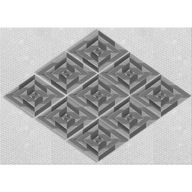 Ahgly Company Machine Washable Indoor Rectangle Transitional Platinum Gray Area Rugs, 3' x 5'