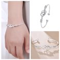 thumbnail image 1 of SIfdSeng Bracelet pour Femmes à Nœud Géométrique Design Mignon Bracelets Ajustables en Argent Sterling pour Femmes Filles Breloques de Bracelet Rouges pour Fabrication de Bracelets Bracelet Perlé en Argent, 1 of 8