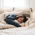 thumbnail image 1 of Comtest Chunky Knit Throw Blanket Chenille, Beige, 50"x60"(Office Size), 1 of 6