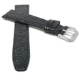 thumbnail image 2 of 20mm Crocodile Style Leather Watch Strap Band, 2 of 7