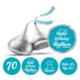 thumbnail image 1 of Darling Souvenir Cheers 70th Birthday Custom Name Stickers 190 Pcs Candy Labels Party Favor-Turquoise Blue, 1 of 2