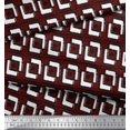 thumbnail image 2 of Soimoi Polyester Crepe Fabric Square & Floral Block Decor Fabric Printed Yard 42 Inch Wide, 2 of 2
