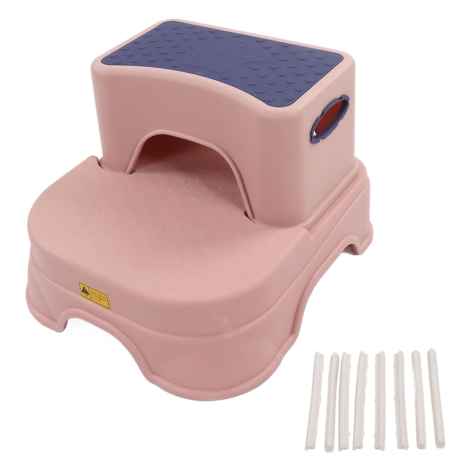 2 Step Stool, Height Adjustable Quick Disassembly 2 Layer Detachable Double Antiskid Kids Step Stool For Kids For Bathroom Pink Purple