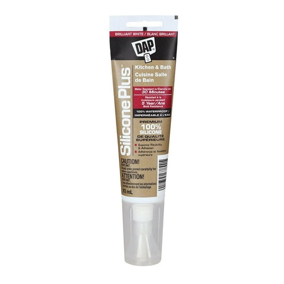 DAP Silicone Plus Kitchen & Bath Clear, 83ml, Clear, DAP Silicone Plus Clear, 83ml
