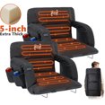 thumbnail image 1 of ABORON Heated Stadium Seats for Bleachers Set of 2, Portable Thicker Padded Bleacher Seat Cushion with Back Support Wide 21 Inch, USB 3 Levels of Heat, 6 Reclining Positions, 1 of 11