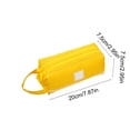 thumbnail image 3 of SIYTUAU Double Layer Oxford Cloth Pencil Case 7.9X2.95X2.95 Inches Yellow For School Students Large Capacity Zipper Double Pull Design Pencil Case Portable Yellow, 3 of 6