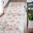thumbnail image 1 of RUGKING Runner Rug 2x5 Vintage Pink Area Rug for Kitchen Entry Living Room Bedroom Bathroom Thin Carpet Foldable Non-Slip Floral Print Small Indoor Rug, 1 of 5