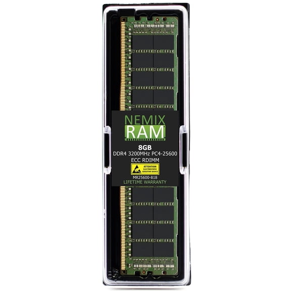 NEMIX RAM 8GB DDR4-3200 PC4-25600 ECC RDIMM Registered Server Memory Upgrade for Dell PowerEdge R750 Rack Server
