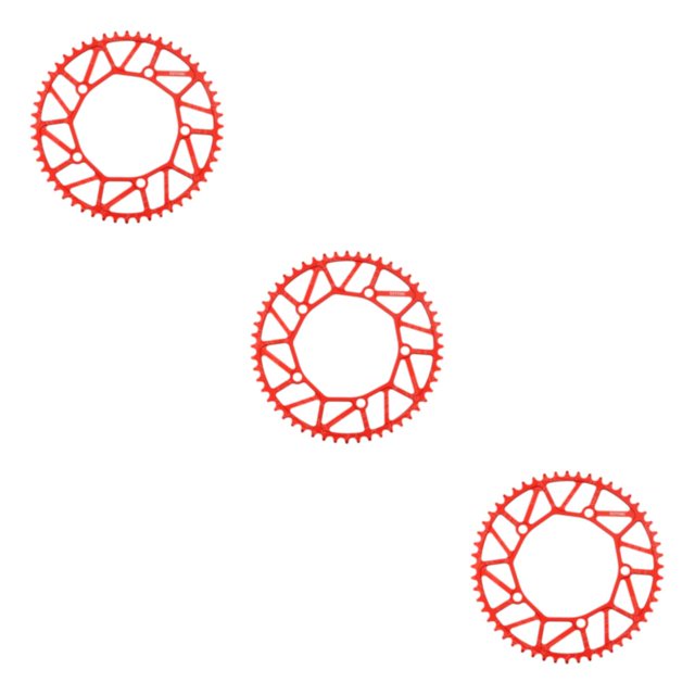 Redempat Chain Ring - Easy To Install Durable Wide Compatibility - Bike Crank Precise Fit Bicycles Crank 52T red 3Set