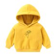 thumbnail image 1 of 2025 3-8 Ans Bébé Fille et Garçon Sweat à Capuche Décontracté Manches Longues Imprimé Hauts Jaune, 1 of 1