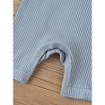 thumbnail image 3 of Baby Girl Boy Solid Romper Short Sleeve Jumpsuit Button Cotton Clothing, 3 of 5