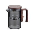 thumbnail image 2 of Huayishang Glass&Bottle Water Separation Glass Teapot With Wooden Handle Teapot Glass Teapot With Infuser Magical Teapot Glass Glass Teapot With Strainer Filter Teapot With Infusers, 2 of 9