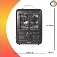 thumbnail image 2 of Comfort Zone Chauffage Utilitaire Électrique 3 Niveaux de Chaleur 1500 W avec Thermostat Réglable, Noir, 2 of 9