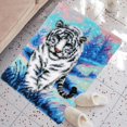 thumbnail image 4 of Carpet Latch Hooking Kits DIY Rug latch hook rug Crochet Yarn Kits for christmas White Tiger, 4 of 9