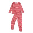 thumbnail image 3 of FOCUSNORM Christmas Family Matching Pajamas, Long-Sleeve Tops with Pants Suit, 3 of 9