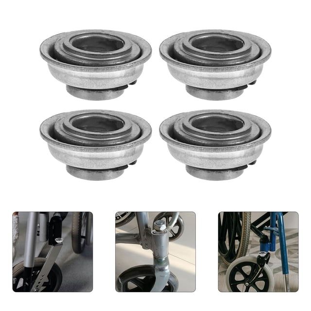 PTOOTP 4Pcs Front Wheel Bearings for Wheelchair and Walker Swivel Wheels Smooth Steering Replacement