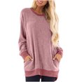 thumbnail image 3 of CEHVOM Blouse d'Été Décontractée à Manches Longues pour Femmes Col Rond Hauts Unis T-Shirt Liquidation, 3 of 7