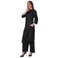 thumbnail image 3 of Bimba Robe Traditionnelle Indienne Unie pour Femmes Ensemble Kurta et Pantalon Ethnique Indien Palazzo, 3 of 7