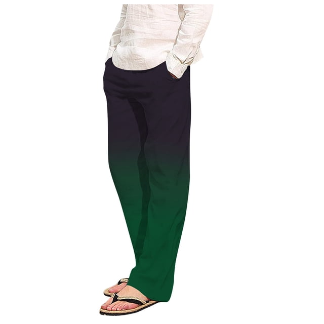 Plebaso Lounge Pants for Men Gradient Color Pajama Pants with Pockets Mens Soft Pj Bottoms Sleepwear