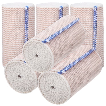 6 Rolls Elastic Bandage Sports Wraps Ace Wrap Stretch Bandage Wrap For Wrist Ankle Knee Legs Shoulder Feet