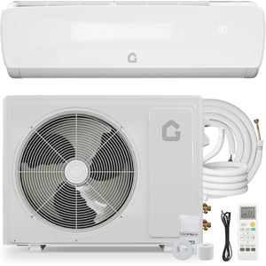 9000 BTU Mini Split Air Conditioner & Heat Pump, 4-in-1 Ductless Inverter AC System with Dehumidifier and Fan, Ultra Quiet 115V Wall Mounted Unit for Rooms up to 450 Sq.Ft.