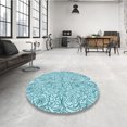 thumbnail image 4 of Ahgly Tapis Rectangulaire Lavable en Machine Intérieur Transitionnel Bleu Lierre, 2 Pieds x 5 Pieds, 4 of 7