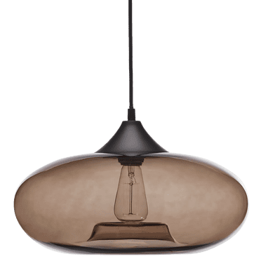 Bouclair Grey Glass Globe Ceiling Lamp