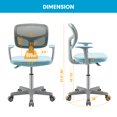 thumbnail image 3 of Costway Auto Lock Kids Mesh Chair with Armrests Height Adjustable 360-Degree Swivel Blue, 3 of 10