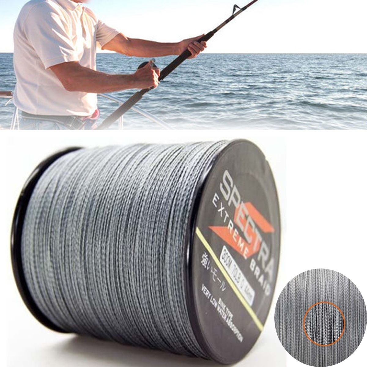 Super Strong Dyneema Spectra Extreme PE Braided Sea Fishing Line 500M 30-100LB