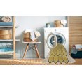 thumbnail image 2 of Ahgly Company Tapis d'Intérieur Lavable en Machine Carré Transitionnel Brun Cannelle, 4 Pieds Carré, 2 of 7